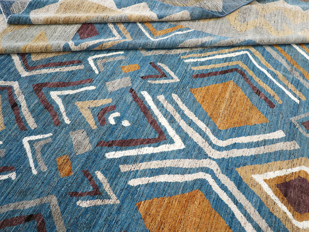 Modern East Turkestan Khotan Large Room Size Carpet, No.32557 - Staging