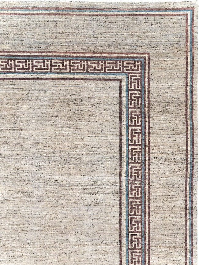 Modern East Turkestan Khotan Room Size Carpet, No.32558 - Staging