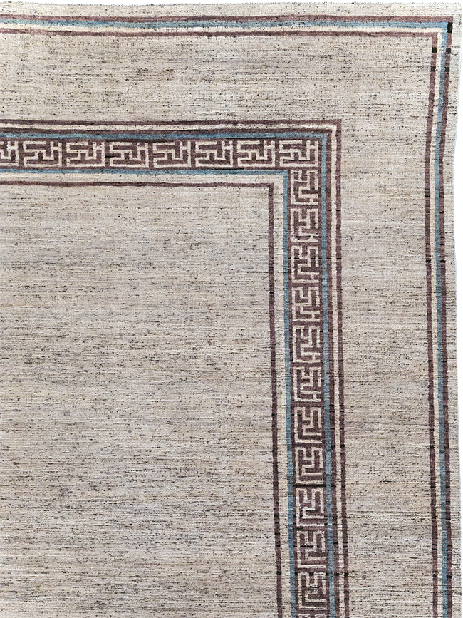 Modern East Turkestan Khotan Room Size Carpet, No.32558 - Staging