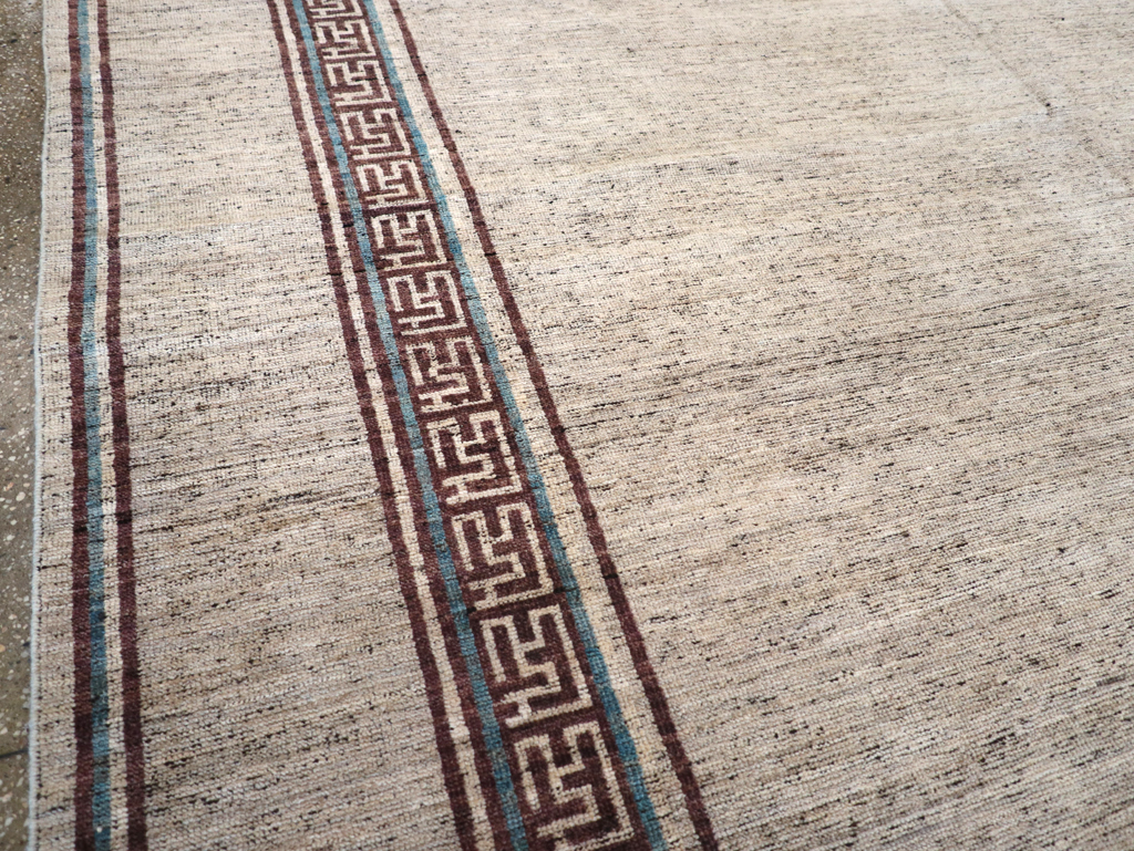 Modern East Turkestan Khotan Room Size Carpet, No.32558 - Staging