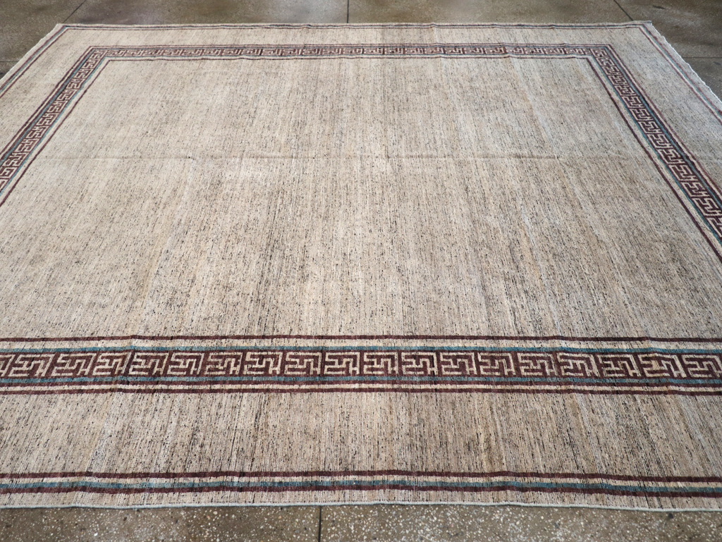 Modern East Turkestan Khotan Room Size Carpet, No.32558 - Staging