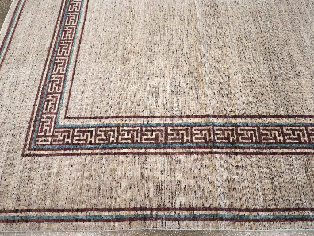 Modern East Turkestan Khotan Room Size Carpet, No.32558 - Staging