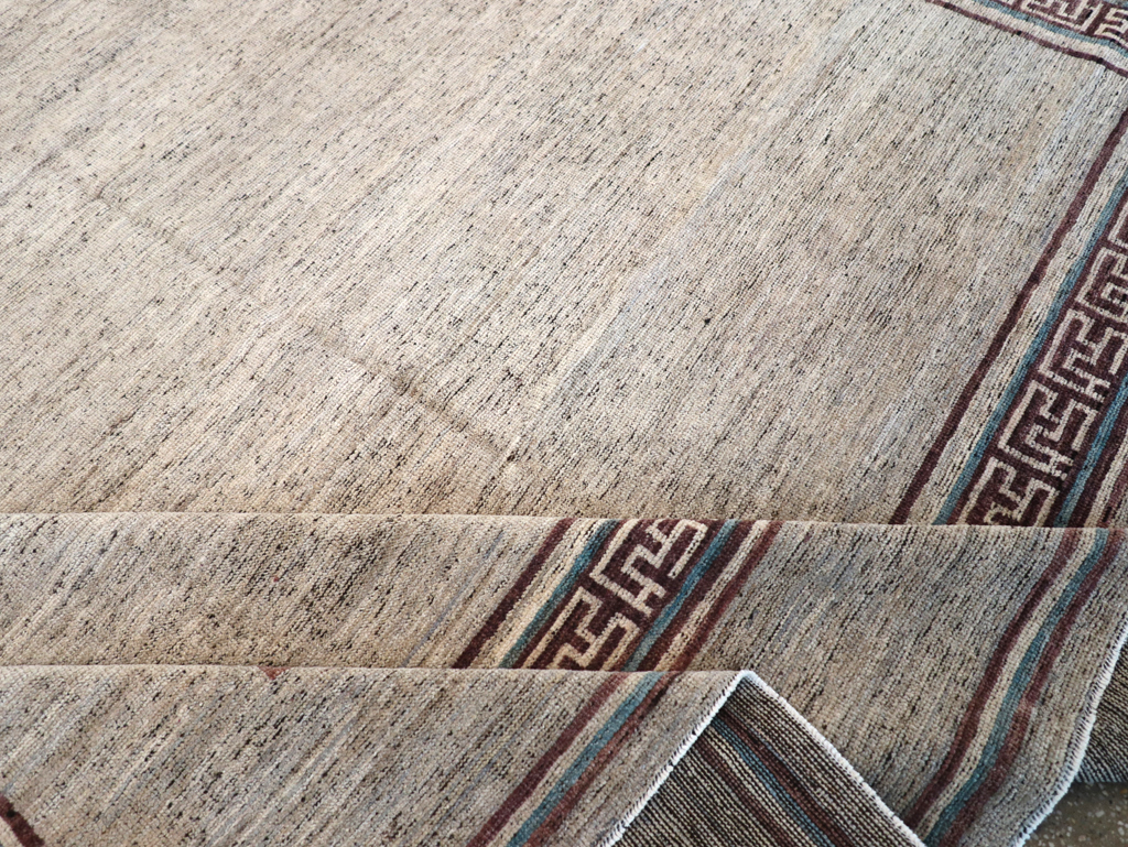 Modern East Turkestan Khotan Room Size Carpet, No.32558 - Staging