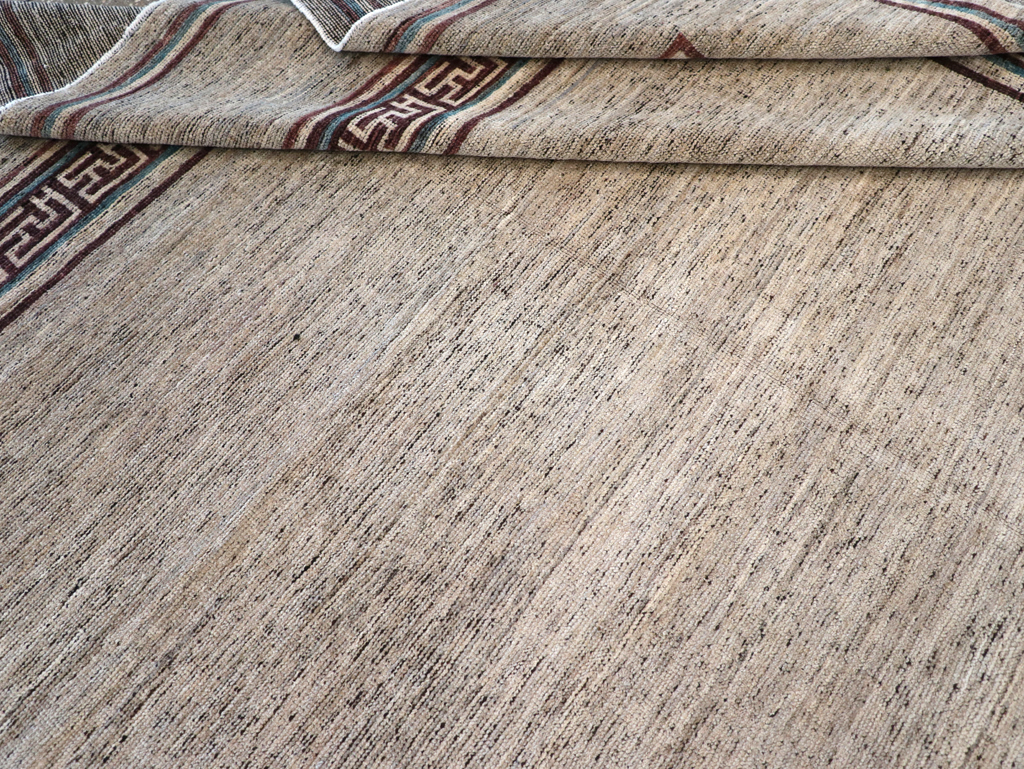 Modern East Turkestan Khotan Room Size Carpet, No.32558 - Staging