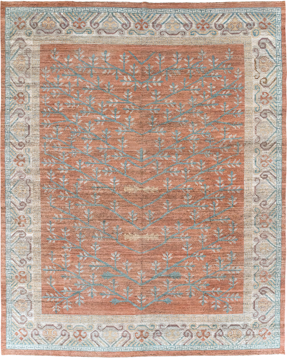 Modern East Turkestan Khotan Room Size Carpet, No.32559 - Staging