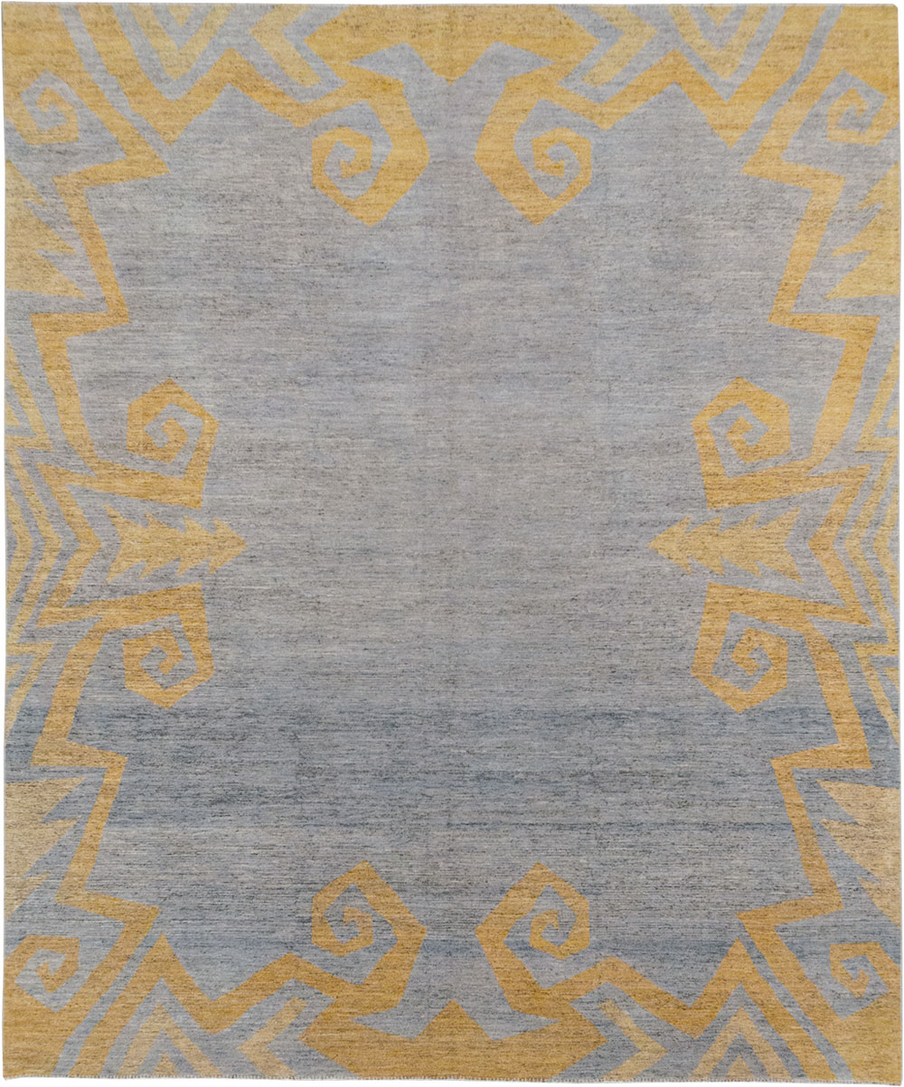Modern East Turkestan Khotan Room Size Carpet, No.32560 - Staging