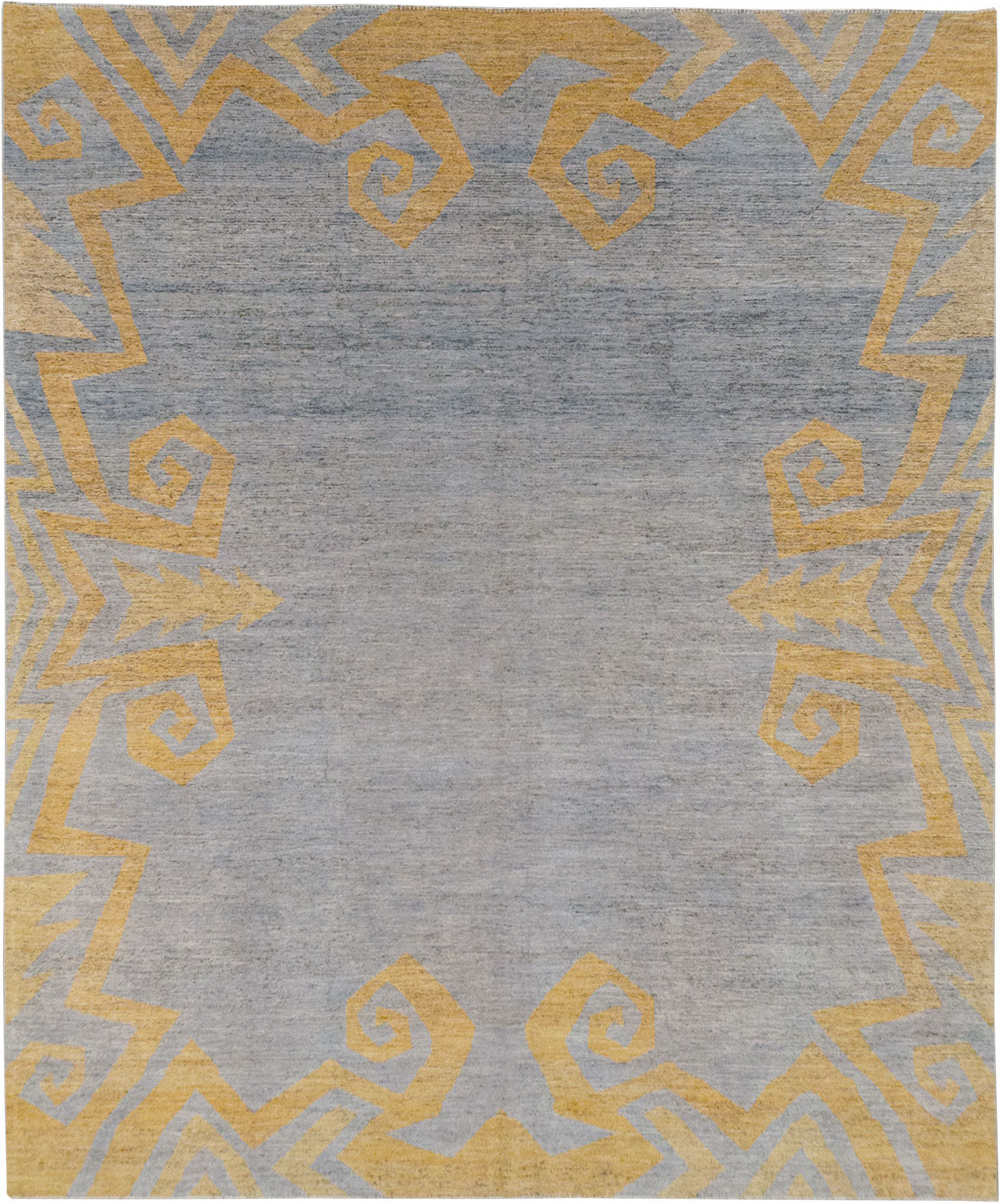 Modern East Turkestan Khotan Room Size Carpet, No.32560 - Staging