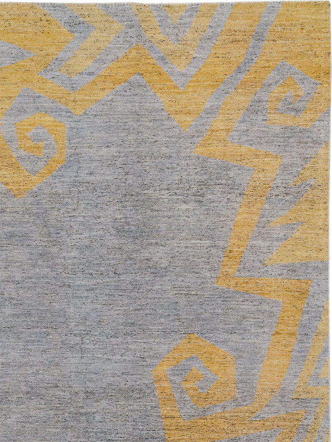 Modern East Turkestan Khotan Room Size Carpet, No.32560 - Staging