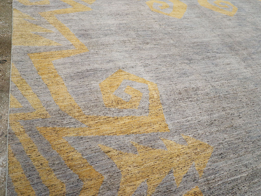 Modern East Turkestan Khotan Room Size Carpet, No.32560 - Staging