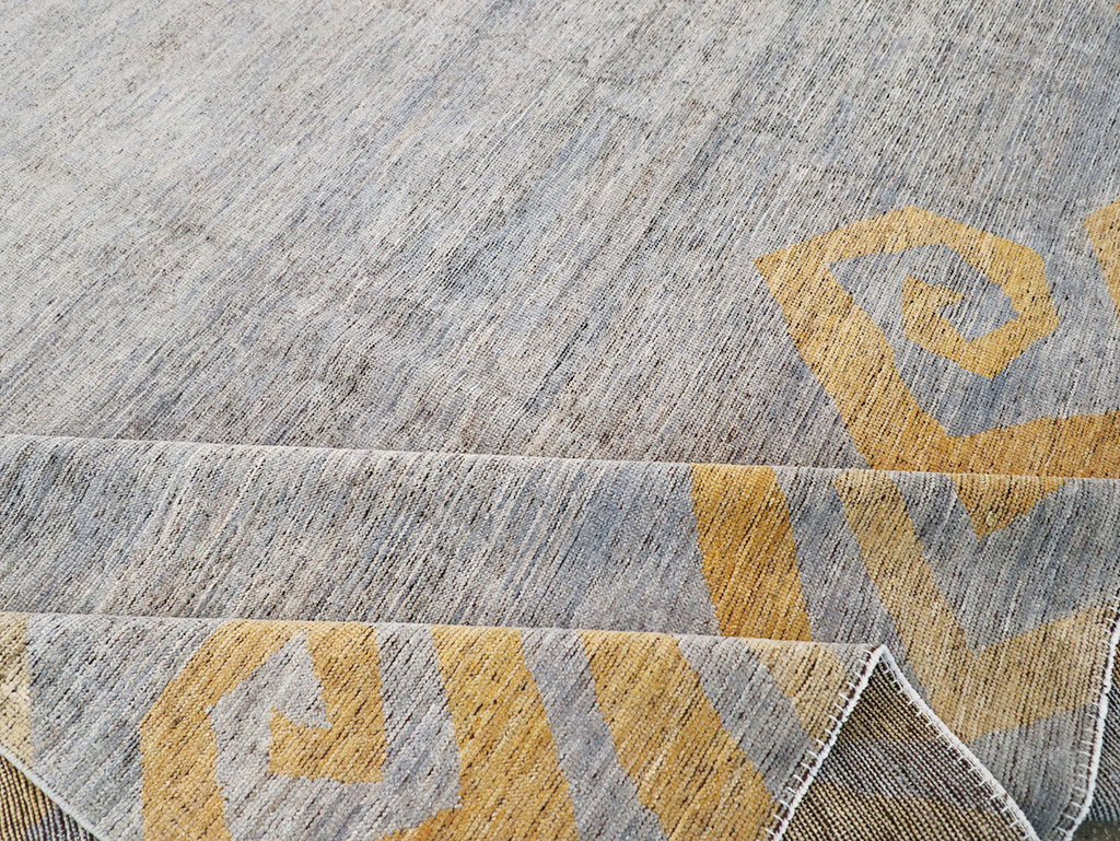 Modern East Turkestan Khotan Room Size Carpet, No.32560 - Staging