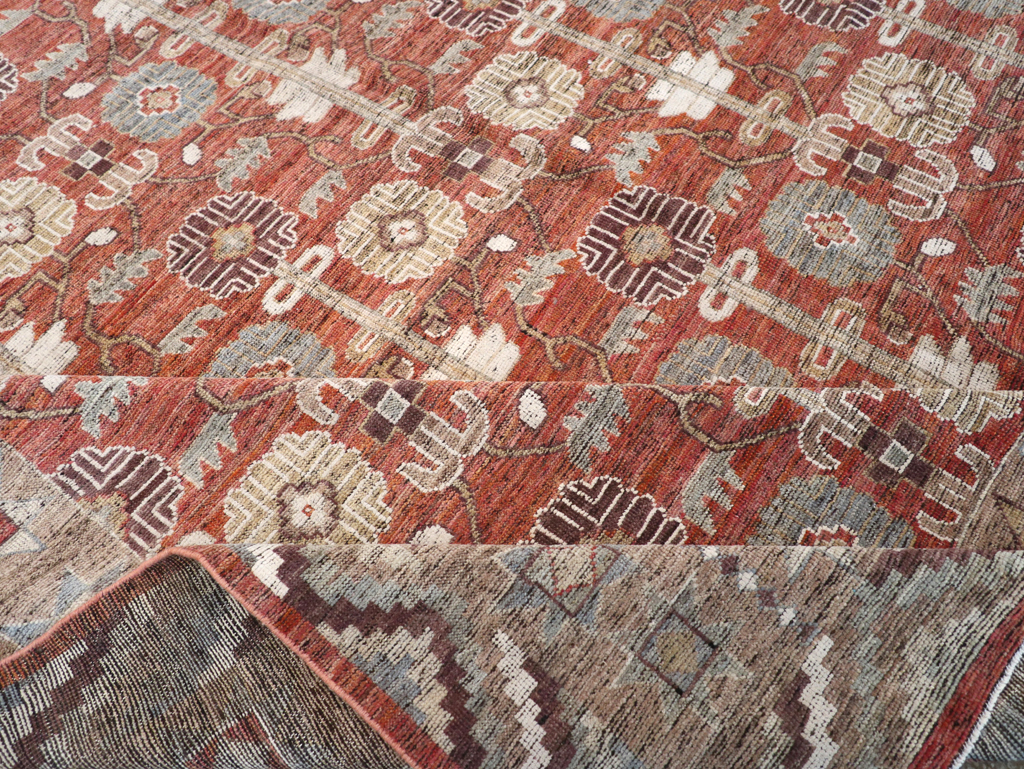Modern East Turkestan Khotan Room Size Carpet, No.32561 - Staging