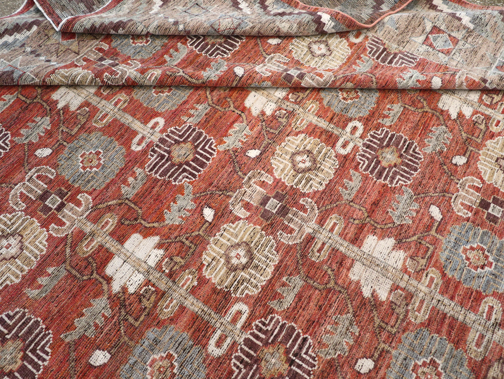 Modern East Turkestan Khotan Room Size Carpet, No.32561 - Staging
