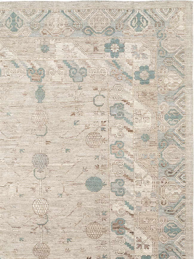 Modern East Turkestan Khotan Large Carpet, No.32569 - Staging