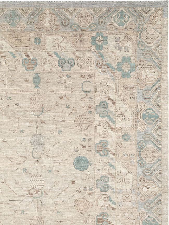 Modern East Turkestan Khotan Large Carpet, No.32569 - Staging