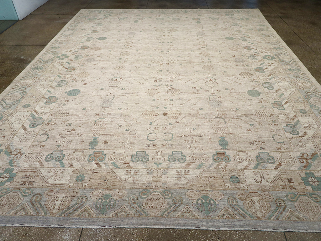 Modern East Turkestan Khotan Large Carpet, No.32569 - Staging