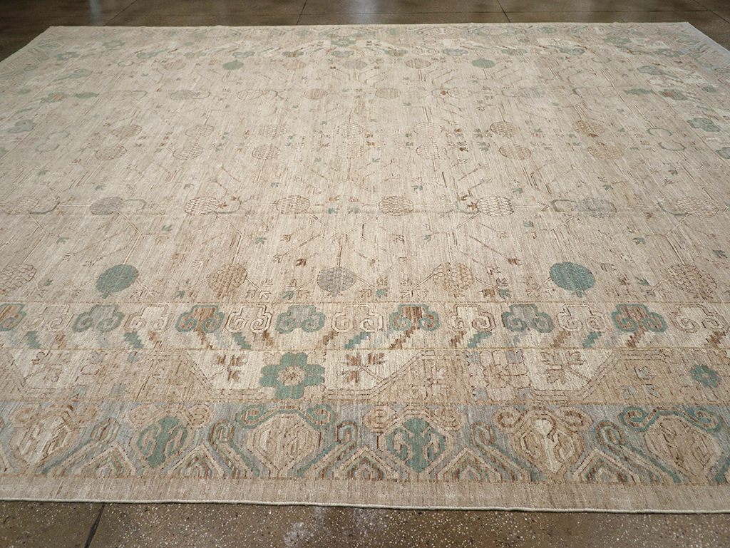 Modern East Turkestan Khotan Large Carpet, No.32569 - Staging