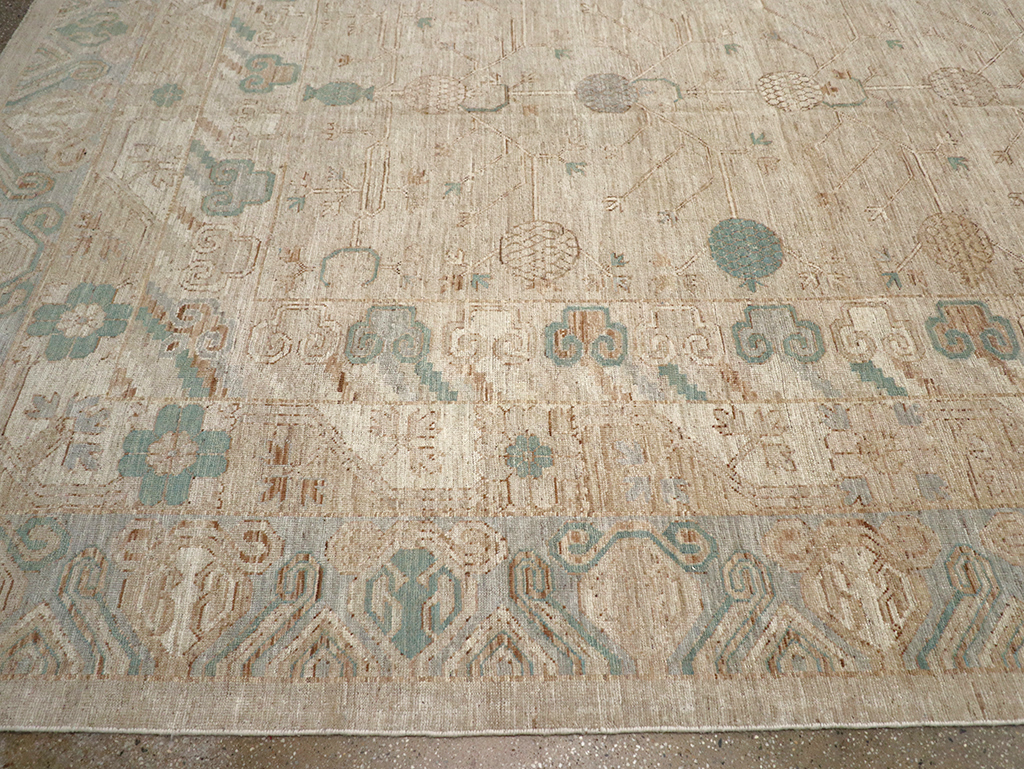 Modern East Turkestan Khotan Large Carpet, No.32569 - Staging