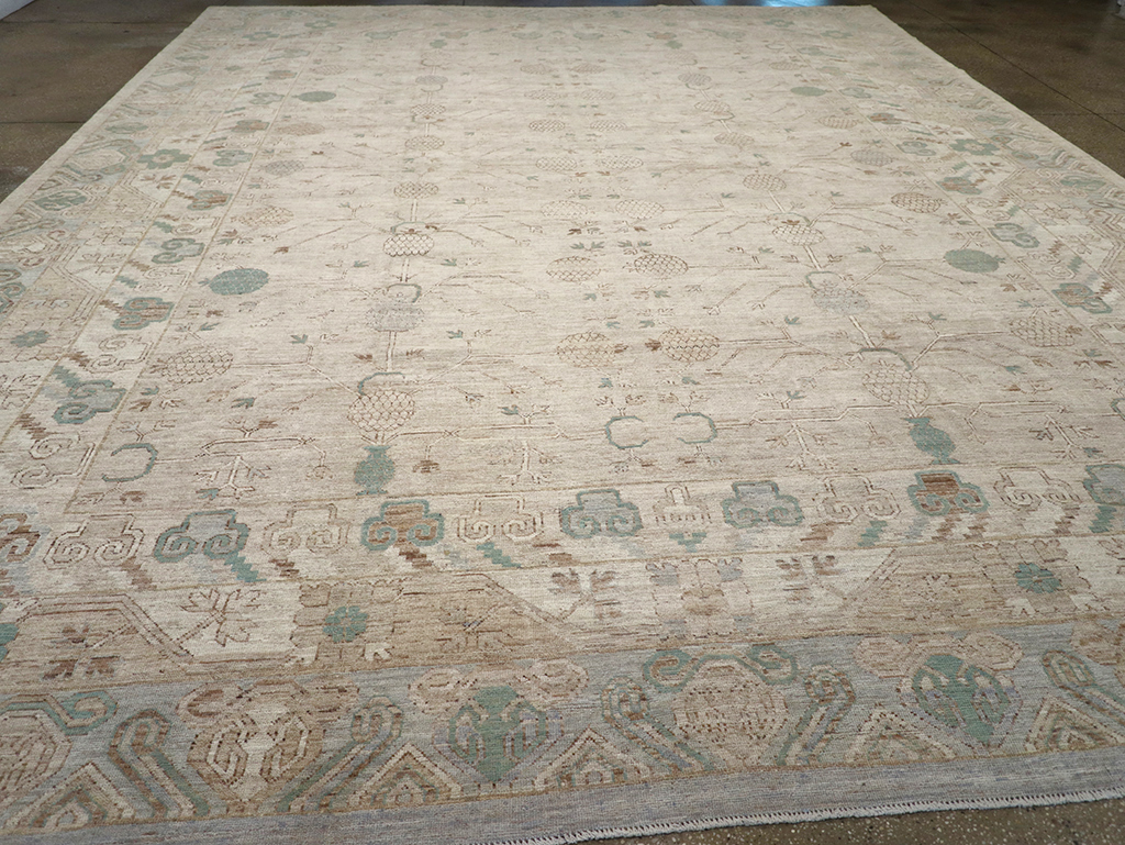Modern East Turkestan Khotan Large Carpet, No.32569 - Staging