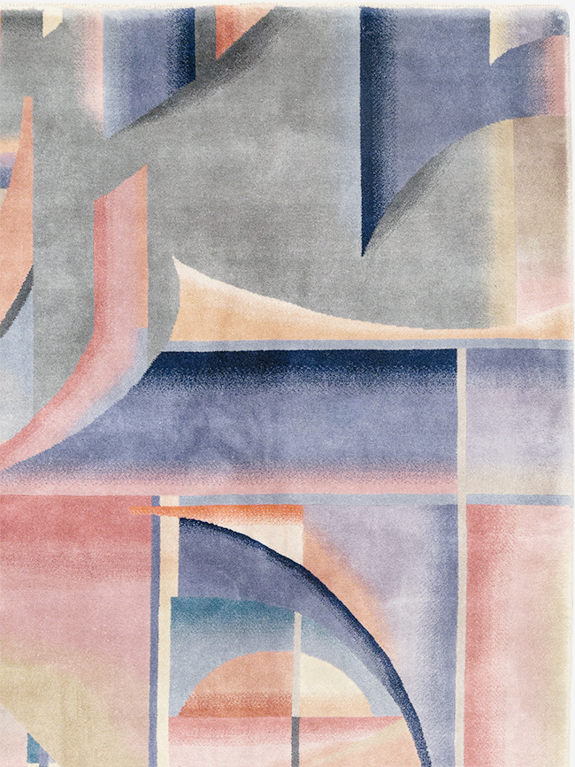 Vintage Chinese Art Deco Accent Carpet, No.32581 - Staging