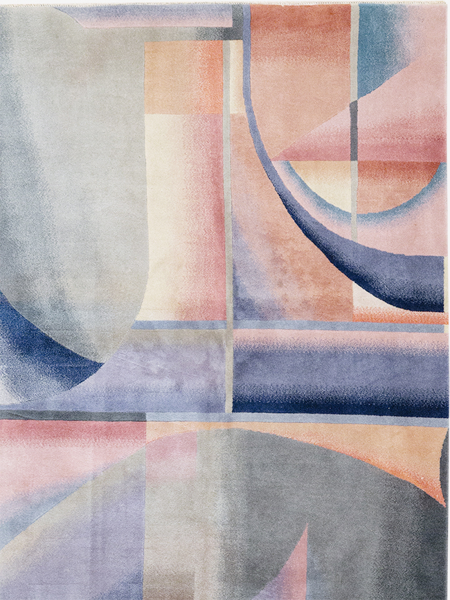 Vintage Chinese Art Deco Accent Carpet, No.32581 - Staging