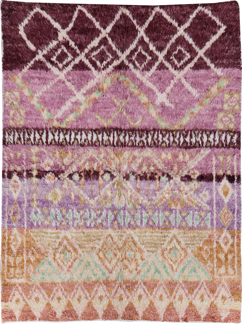 Vintage Moroccan Accent Rug, No.32583 - Staging