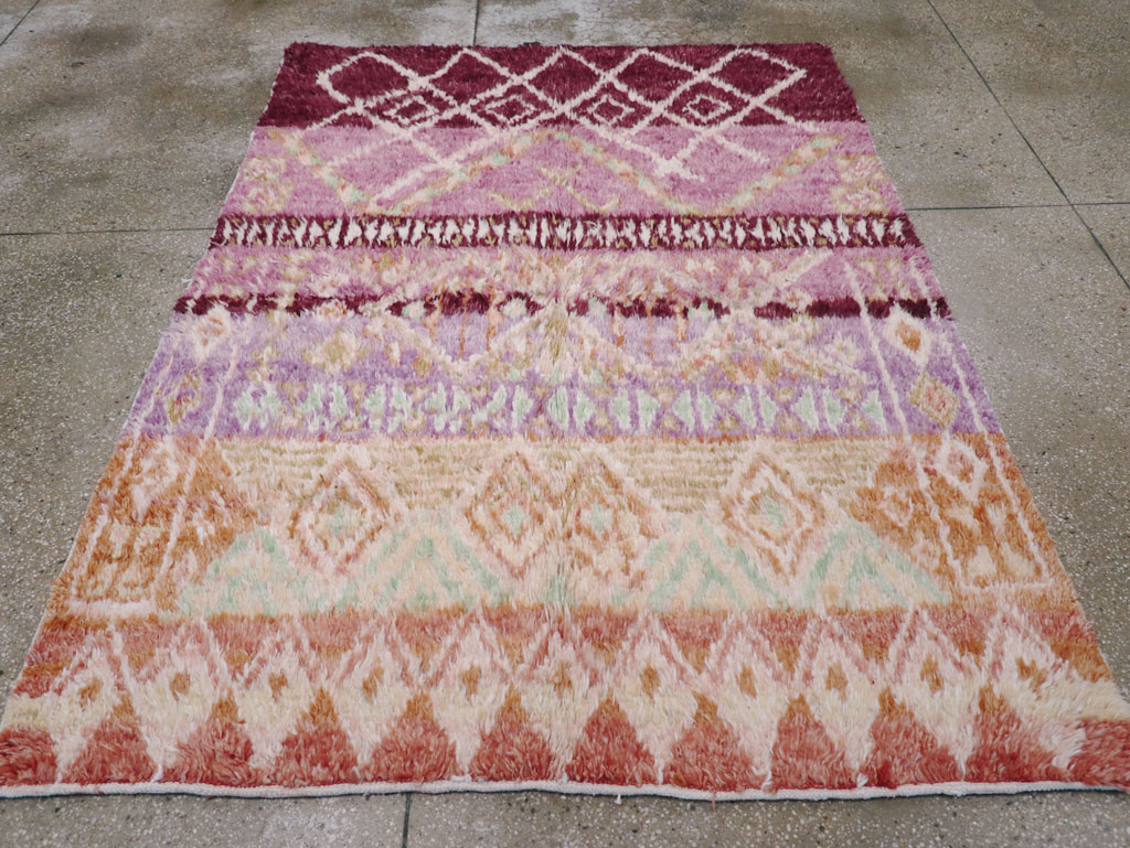Vintage Moroccan Accent Rug, No.32583 - Staging