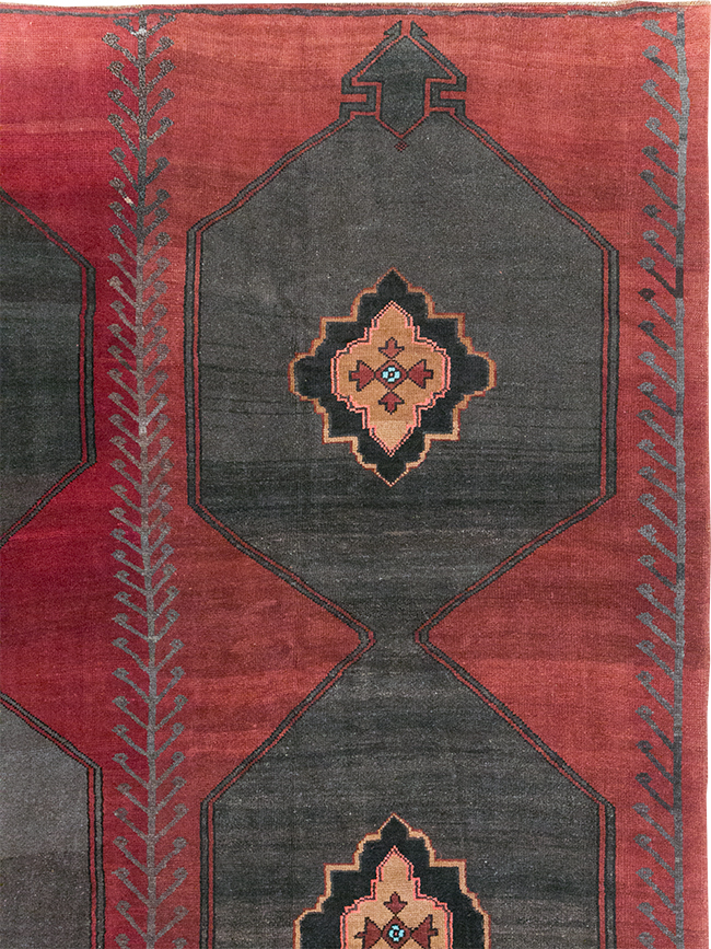Vintage Turkish Anatolian Square Room Size Carpet, No.32589 - Staging