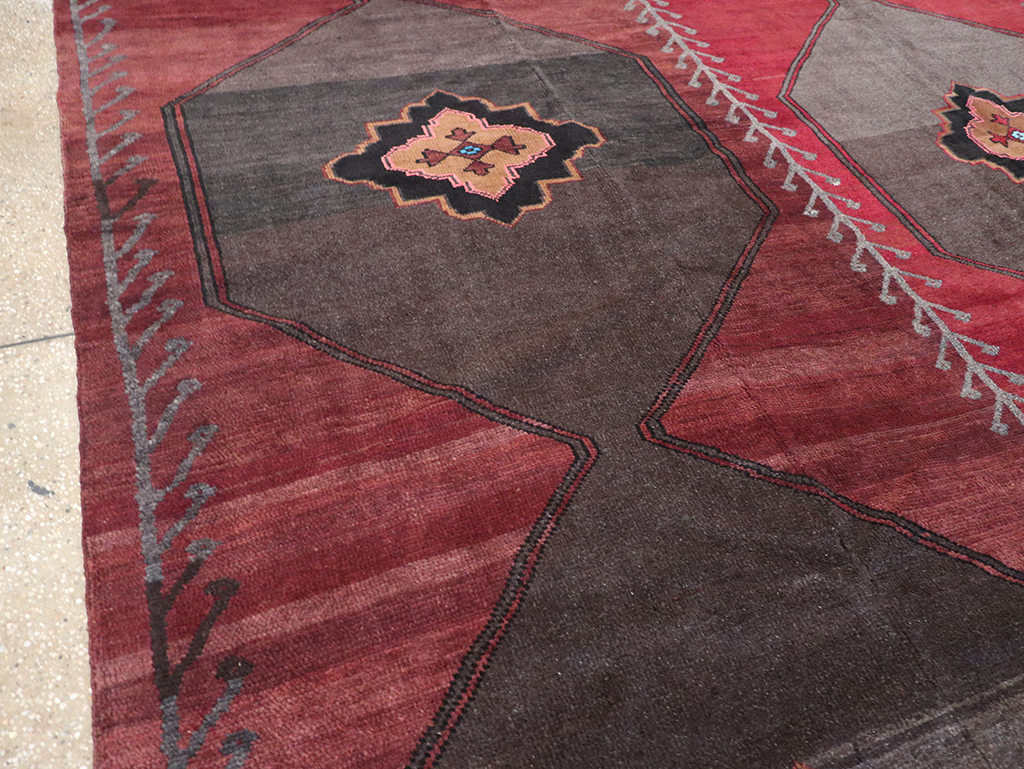 Vintage Turkish Anatolian Square Room Size Carpet, No.32589 - Staging