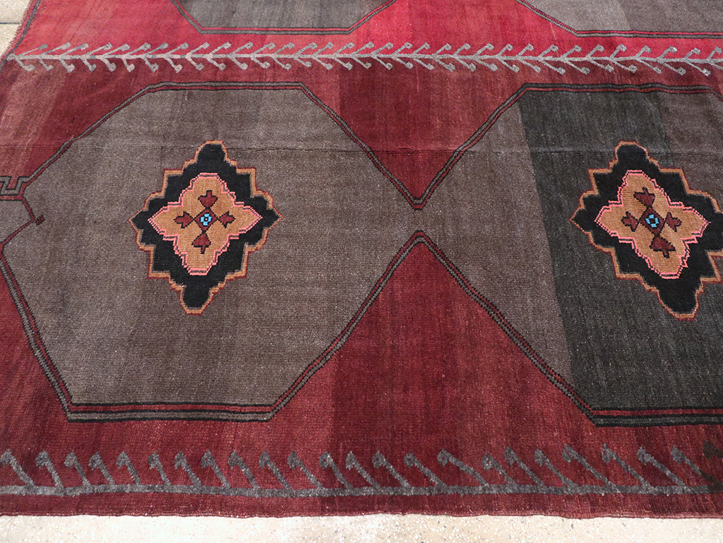 Vintage Turkish Anatolian Square Room Size Carpet, No.32589 - Staging