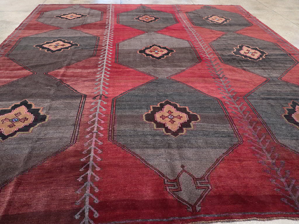 Vintage Turkish Anatolian Square Room Size Carpet, No.32589 - Staging