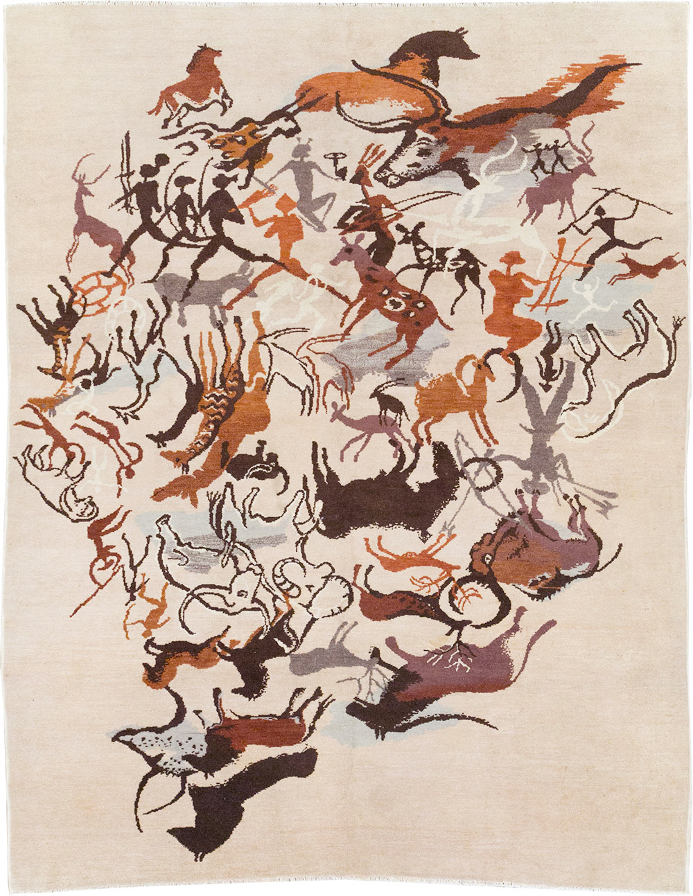 Mid-20th Century Art Deco Carpet: Caverna By Olga Fisch, No.32590 - Staging