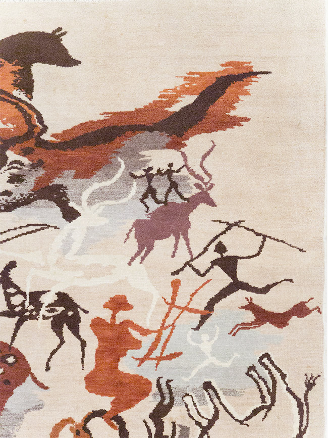 Mid-20th Century Art Deco Carpet: Caverna By Olga Fisch, No.32590 - Staging