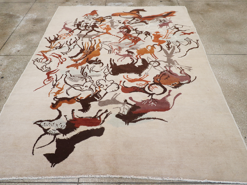 Mid-20th Century Art Deco Carpet: Caverna By Olga Fisch, No.32590 - Staging