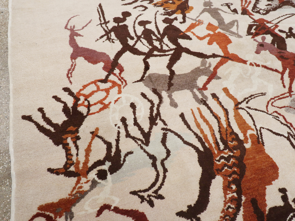 Mid-20th Century Art Deco Carpet: Caverna By Olga Fisch, No.32590 - Staging