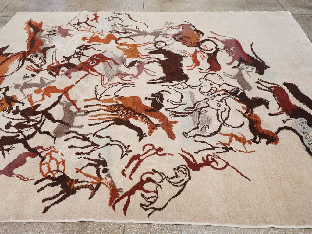 Mid-20th Century Art Deco Carpet: Caverna By Olga Fisch, No.32590 - Staging