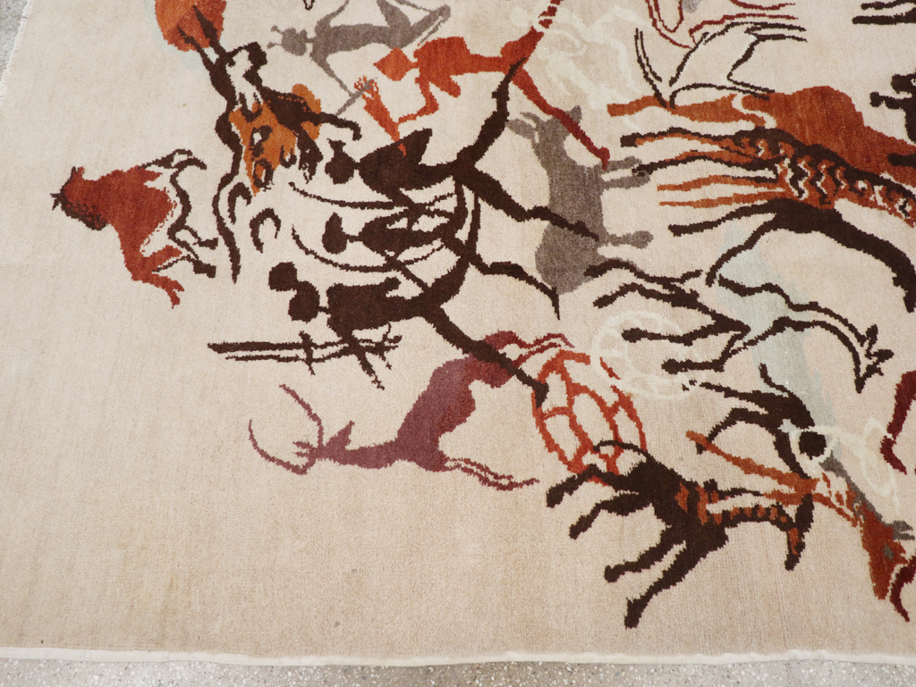 Mid-20th Century Art Deco Carpet: Caverna By Olga Fisch, No.32590 - Staging