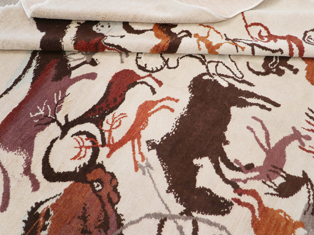 Mid-20th Century Art Deco Carpet: Caverna By Olga Fisch, No.32590 - Staging