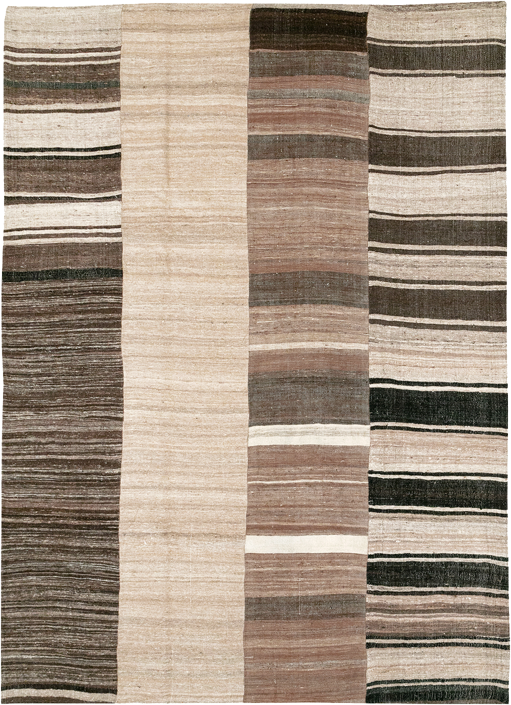 Vintage Persian Flatweave Kilim Room Size Carpet, No.32591 - Staging