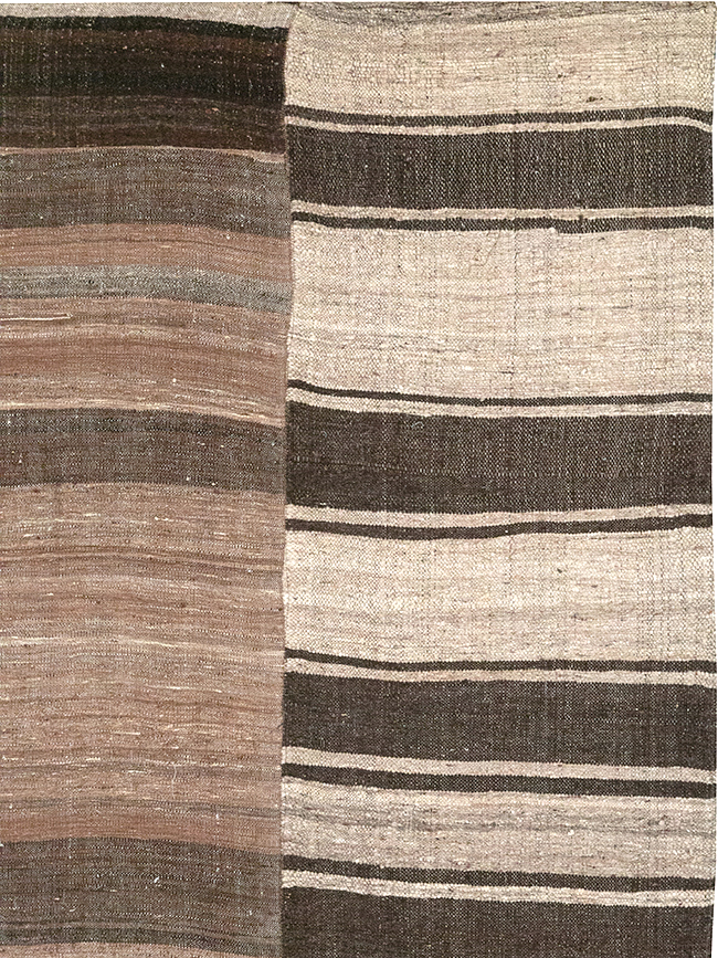 Vintage Persian Flatweave Kilim Room Size Carpet, No.32591 - Staging