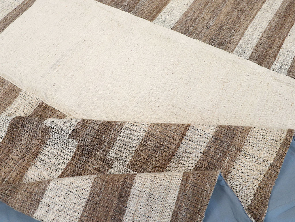 Vintage Persian Flatweave Kilim Room Size Carpet, No.32594 - Staging