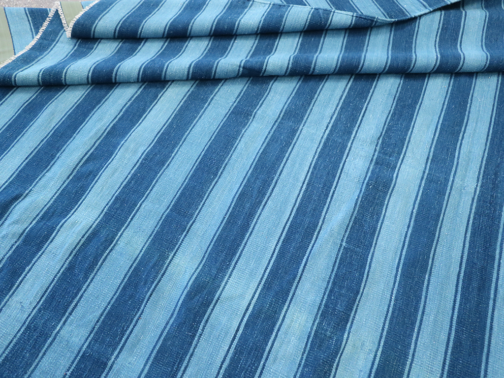 Vintage Indian Dhurrie Flatweave, No.32597 - Staging