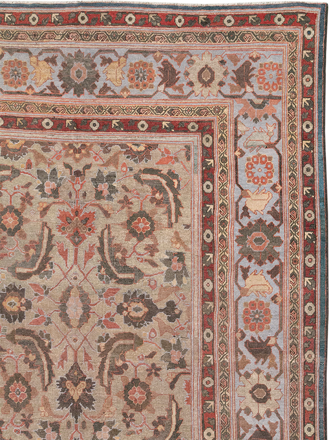 Antique Persian Mahal Large Carpet, No.32600 - Staging