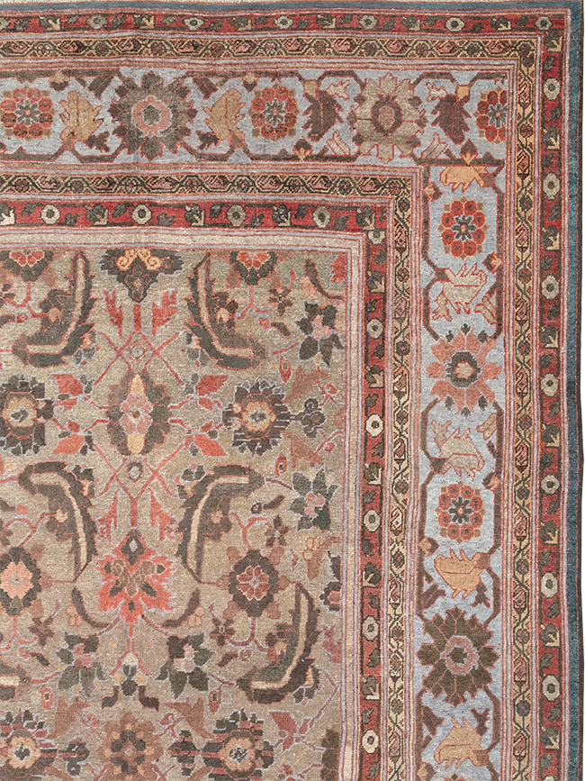 Antique Persian Mahal Large Carpet, No.32600 - Staging