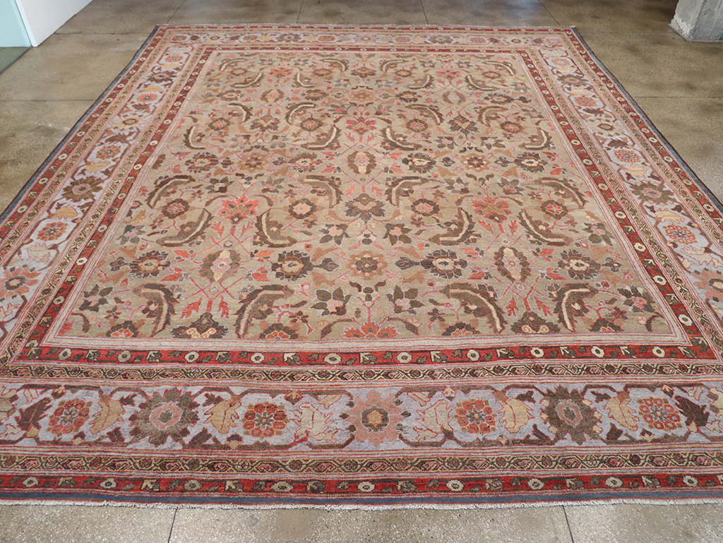 Antique Persian Mahal Large Carpet, No.32600 - Staging