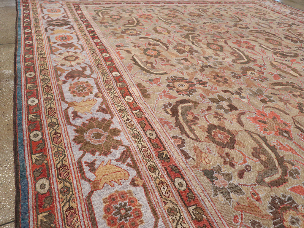 Antique Persian Mahal Large Carpet, No.32600 - Staging