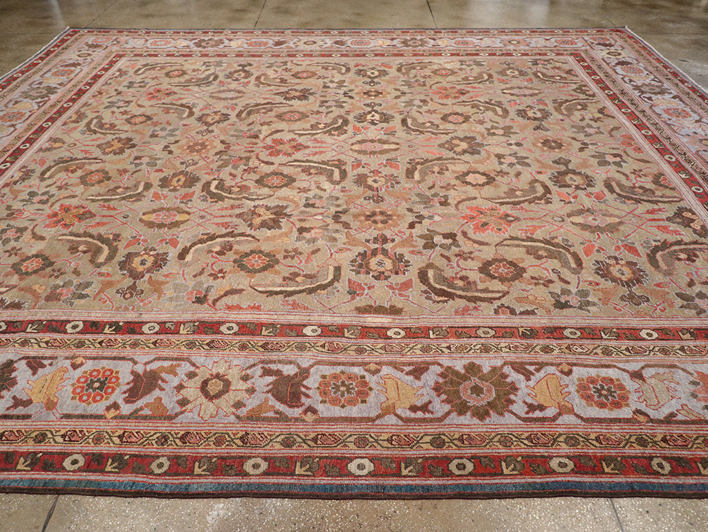 Antique Persian Mahal Large Carpet, No.32600 - Staging