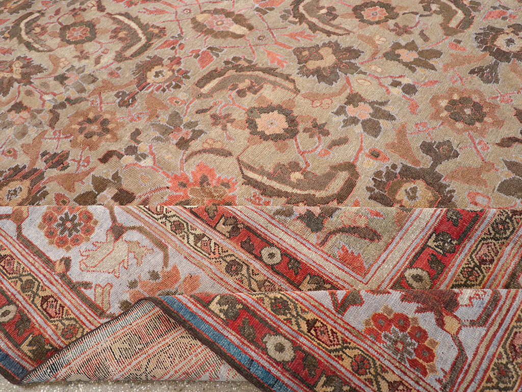 Antique Persian Mahal Large Carpet, No.32600 - Staging