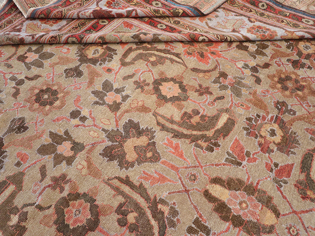 Antique Persian Mahal Large Carpet, No.32600 - Staging