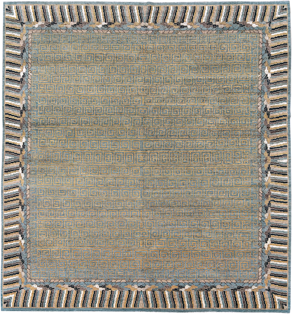 Modern East Turkestan Khotan Room Size Carpet, No.32602 - Staging