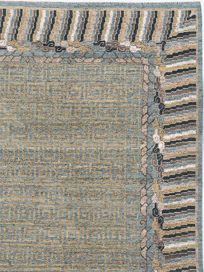 Modern East Turkestan Khotan Room Size Carpet, No.32602 - Staging
